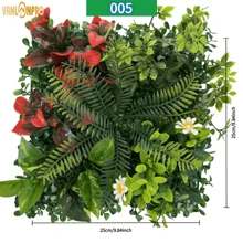 1 pieza Planta artificial decorativa para exteriores de 25cm*25cm/9.84pulg*9.84pulg, follaje artificial para exteriores, decoración de boda, decoración del hogar, decoración de pared, planta artificial, césped, flores artificiales, apta para decoración de bodas, decoración del hogar, decoración de exteriores