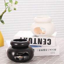 1 套独特的椭圆形陶瓷香薰扩散器，大容量可分离香薰扩散器，创意精油香薰加热器和烛台，蜡烛扩散器，家居装饰，适用于水疗、瑜伽、冥想