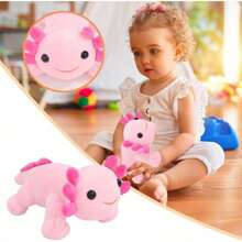 墨西哥钝口螈毛绒玩具，11.8 英寸柔软可爱墨西哥钝口螈填充动物毛绒枕头，适合男孩女孩生日礼物圣诞节、万圣节礼物 - 彩色 - 查看 9