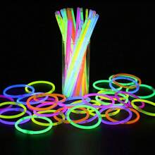 50 szt./100 szt. Jednorazowe fluorescencyjne pałeczki świecące, wielokolorowe świecące pałeczki na koncerty, Halloween, Boże Narodzenie, przyjęcie urodzinowe, imprezy nocne, Boże Narodzenie