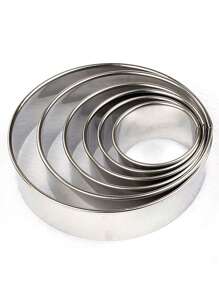 3pcs/6pcs Stainless Steel 6 Pieces Round Mousse Ring, Doughnut, Cake, Cookie Mold Set - Silver - View 9