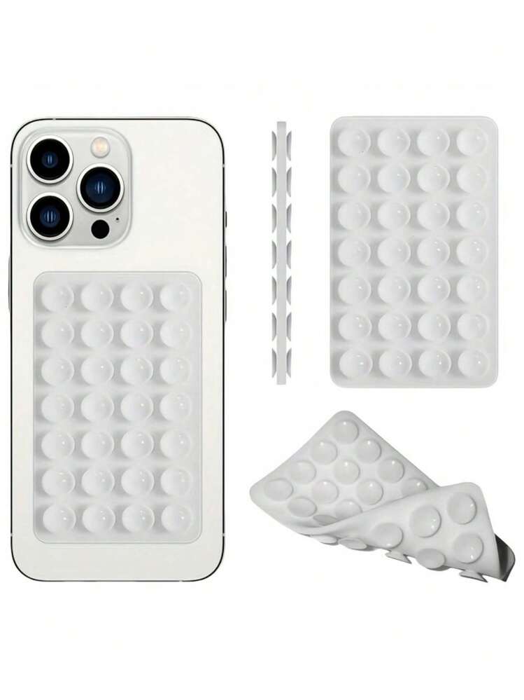 シリコン吸盤電話スタンド、28個 独立した吸盤、接着剤なし、再利用可能な両面スタンド、メイクアップ、フィットネス、シャワー、車、キッチンでの使用に最適、iPhone、Androidフォンに対応、誕生日、家族、友人へのギフト、電話ホルダー、電話アクセサリー。 - マルチカラー - 見る 12