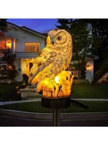 1 Solar LED Resin Owl Courtyard Decorative Light, Semi Embedded Floodlight With Light Sensor, Detachable Fixing Device, Solar Powered, Including Installation Hardware, 600mAh Nickel Battery - Decorative Lawn Light For Garden, Courtyard, Trail, Owl Solar Lights, Outdoor Garden Lighting For Pathway, Yard, Patio - Warm Light - View 13