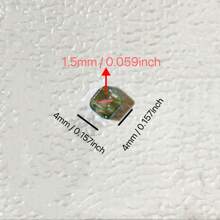 50 件 4 毫米方糖形透明玻璃珠、水晶方形散珠，适用于珠宝制作、DIY 手链项链耳环工艺品用品（4 毫米） - 藏蓝色 - 查看 2