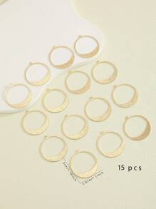 15pcs Jewelry Making Earring Findings - Open Round Earring Accessories