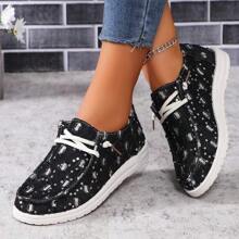 Zapatos de lona casuales con cordones, zapatillas de deporte versátiles de moda para estudiantes, zapatos para caminar al aire libre