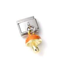 1 件时尚意大利时尚手链模块，水果菠萝樱桃苹果蔬菜茄子金属模块不锈钢配件 - 彩色 - 查看 15