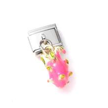 1 件时尚意大利时尚手链模块，水果菠萝樱桃苹果蔬菜茄子金属模块不锈钢配件 - 彩色 - 查看 16