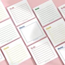 1pc/4pcs Time Management Efficiency Memo Sticky Notes 3"X3" - 50 Sheets Per Pad - Desk Accessories For School, Office And Home - Ideal Gift For Teachers, Women And Colleagues,School Supplies,Back To School