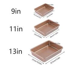 1 件矩形复古蛋糕模具，厚碳钢不粘烤盘 - 彩色 - 查看 7