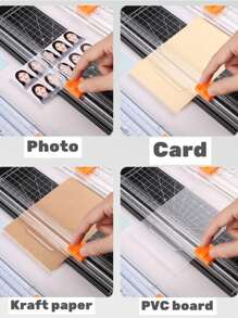 1 Máy cắt thủ công cầm tay, có chức năng bảo vệ an toàn tự động, thích hợp để cắt ảnh thần tượng, thay đổi kích thước, làm sổ lưu niệm, phiếu giảm giá, nhãn và thiệp - Nhiều màu - Xem 7