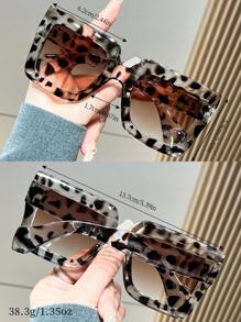 2 pièces Lunettes de mode femme à grand cadre, convenant pour les vacances à la plage d'été et la prise de photos personnelles