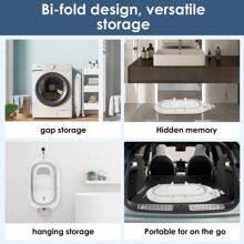 Ultimate Portable Ergonomic Baby Bathtub With Integrated Temperature Gauge, Soft Cushion Bath Pad, And Net: The Ideal, Compact Solution For Bathing Newborns To Toddlers (0-36 Months) Anywhere - 白色 - 查看 3