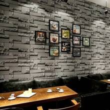 1 Rollo de papel pintado autoadhesivo con efecto de piedra y ladrillo, papel pintado de vinilo PVC desprendible para decoración del fondo de pared de la sala de estar del hogar
