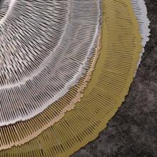 1 pièce/4 pièces/6 pièces Sets de table décoratifs en PVC résistant à la chaleur et antidérapants en forme de méduse avec feuille d'or ajourée, pour hôtels, restaurants, fêtes, mariages et vacances