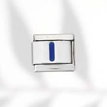 1 Peça Clássica de Cor Prateada Azul de 26 Letras de A a Z Links Italianos Pingente Adequado para Pulseira de Aço Inoxidável de 9mm, Acessório de Joalheria DIY