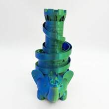 Modelo de hucha de elefante decorativa con impresión 3D en degradado iridiscente lindo - Hucha de elefante para guardar monedas, decoración de sobremesa interior para el hogar