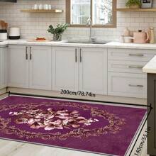 700g/Sq.M Crystal Velvet Rug With Non-Slip Backing, 5mm Thick, Bohemian Style Solid Color Rug, Soft And Washable For Indoor/Outdoor, Suitable For Living Room, Bedroom, Kitchen, Office, Home Decor Large Area Carpet Back To School