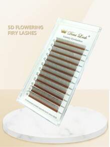 Extensiones de pestañas postizas 5D Flora de 8-15mm de estilo C, suaves, con efectos de volumen en 12 filas