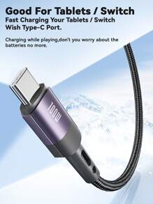 100W USB C To USB C Fast Charging Cable ,5A PD USB Type-C Fast Charging Cord Compatible With IPhone 16 15 15 Pro/15 Pro Max Pro/Air IPad Pro Mini 6 Sam.Sung S23 S22 Z-Flip Pixel(Purple) Compatible With IPhone 16, 16 Pro Max, 15, 15 Plus, 15 Pro, 15 Pro Max,Compatible With Xiaomi, Compatible With OnePlus Type C Aluminum Alloy Nan