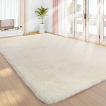 Sour Lemon Gray Carpet Rugs Living Room 160x230 Washable Anti-Slip Extra Large Carpet Bedroom Fluffy Modern Carpets Mat Carpets For Bedroom Children's Room - 奶油白 - 查看 1