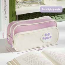 1pcPersonalized Name Customized Simple Multifunctional Cat Claw Pencil Bag High-End Sense Large Capacity Pencil Stationery Box - Multicolor - View 10