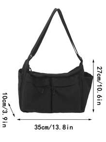 Large Capacity New Men's Waterproof Versatile Messenger Bag, Student School Shoulder Bag, Daily Commute Crossbody Bag, Outdoor Travel Fashion For Men Sling Bag
