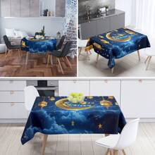 1PC, Festival Tablecloth Round Rectangular Size Tablecloth Waterproof Tablecloth, Suitable For Kitchen Parties Multi Size Dining Tables
