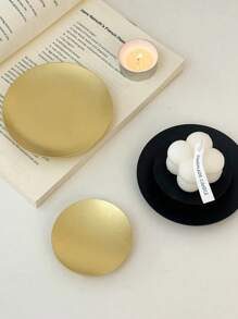 1 pieza/2 piezas/5 piezas Soporte decorativo de hierro dorado/negro para velas, conos de incienso, joyería, bandejas de almacenamiento, decoración de habitaciones, regalos