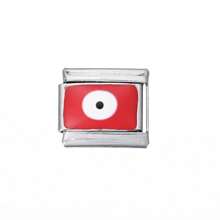 1 Peça Charm de Olho Redondo Romântico e Fashion na Moda, Elos Italianos Adequados para Fazer Pulseira de 9mm, DIY Joia para Mulheres