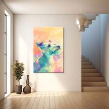 Colorful Number Portraits With A Vibrant Background. Large Wooden Framed Wall Painting Artist Home Decoration Oil Painting - Bedroom, Bathroom, Living Room, Office, Kitchen, Christmas Gifts - 1 Piece