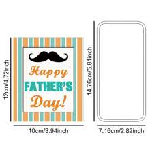 4 件父亲节快乐酒瓶标签、有趣的香槟酒瓶贴纸、酒瓶盖标签，适合父亲节派对装饰，是送给爸爸的完美父亲节礼物 - 彩色 - 查看 2