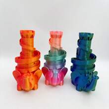 Modelo de hucha de elefante decorativa con impresión 3D en degradado iridiscente lindo - Hucha de elefante para guardar monedas, decoración de sobremesa interior para el hogar