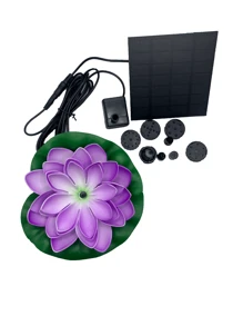 6-Nozzle Floating Solar Flower Fountain, Bird Bath Decor, Solar Powered, Tool-Free Installation, Suitable For Garden Ponds - Multicolor - View 13