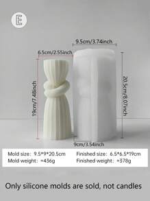 Striped Cylinder Silicone Candle Molds - DIY Handmade Geometric Spire Aromatherapy Candles For Home & Table Decor Gifts Birthday Graduation