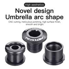 MOTSUV 5pcs Bicycle Crankset Screws, Suitable For Single/Double Chainring Aluminum Alloy Road Bike And Mountain Bike