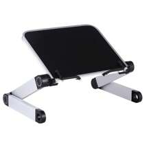 Adjustable Aluminum Book Stand - Ergonomic Holder For Laptops, Tablets, Magazines, And Documents With 2 Flexible Paper Clips - Lightweight, Foldable, And Portable Design For Comfortable Reading And Working Experience