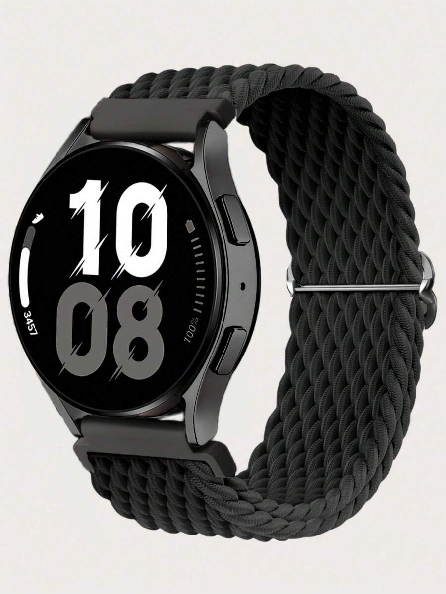 20毫米编织尼龙单圈表带，兼容三星Galaxy Watch 4/5/6/7 FE 40毫米/44毫米/Watch 4/6 Classic 42毫米/46毫米/43毫米/47毫米/Watch 5 Pro 45毫米/Watch 3 41毫米/Active 2，兼容Vivoactive 6/Vivoactive 5/3/3 Music手表表带，可调节单圈弹力表带，适用于Venu Sq 2/Forerunner 55/165/245/645，兼容Gizmo Watch 3/2/1/Gabb Watch 3/2/1/SyncUP/Cosmo JrTrack儿童手表