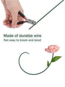 50pcs/100pcs Floral Stem,Green Flower Stem Sticks DIY Floral Material Handmade Wire Stem Accessories,Waterproof Iron Wire For Easter Decorations And Handmade Projects,Mother's Day Decoration,For Wedding Bouquet DIY Crafts And Flower Arrangement Decoration Accessories Gifts Birthday Graduation