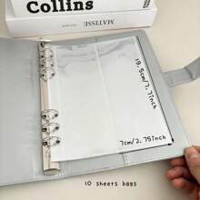 PU Leather Silver A5 Kpop Photocards Collect Binder Idol Photo Card Book Idol Storage Album Stationery Back To School