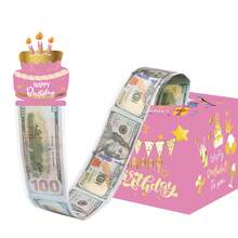 生日主题派对系列惊喜存钱罐，创意 - 粉色 - 查看 3