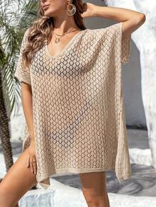 Bikini de plajă pentru femei de mărime mare, lejer, sexy, semi-transparent