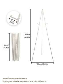 1pc Display Easel Stand, Folding Easels For Display, Portable Tripod Display Easel, White Adjustable Metal Easel For Wedding Sign, Posters, Painting