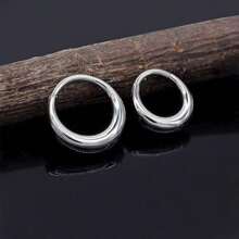 1 件男士圆形穿孔鼻环，14K 金不锈钢鼻中隔环耳环，时尚派对日常珠宝配饰女士礼物 - 彩色 - 查看 3