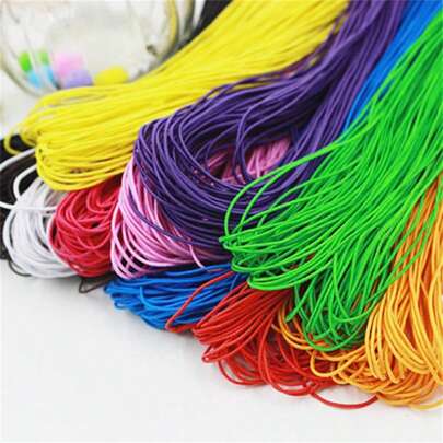 21yards/Lot 1mm Strong Round Elastic Ribbon Sewing Elastic Band Fiat Rubber Band For Waist Band Stretch Rope DIY Mask Lanyard