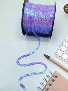 1 Cuộn, 10 Yard Ruy băng sequin 6mm, Kim tuyến tròn dẹt, Kim tuyến laser, Kim tuyến cho đồ thủ công, May vá, Phụ kiện vải, Viền kim tuyến (Thích hợp cho mặt nạ tự làm, giày dép, trang trí quần áo, trang trí tiệc, Nhiều màu sắc, Kiểu cuộn tiện lợi) - Chọn màu sắc - Xem 15