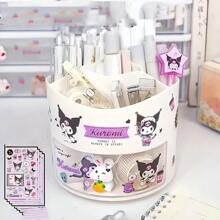 Sanrio Draaibare opbergdoos voor pennen, leuke opbergdoos voor op het bureau met meerdere lagen, beschilderde opbergdoos van kunststof, perfect cadeau voor liefhebbers van kantoorbenodigdheden