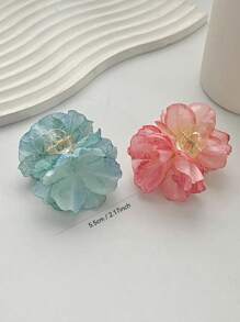 1pc Dried Rose Flower Hair Clip Claw For Women, Cute And Elegant Hair Accessories Suitable For Daily Use