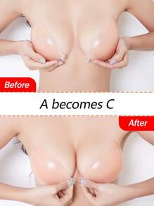 Cánh hoa ngực silicon dày chống thấm nước dành cho nữ dùng để nâng ngực nhỏ và đẩy vào, đặc biệt dùng cho chụp ảnh cưới - Màu be - Xem 6