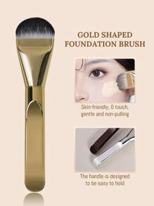 1 Stück neue ultraflache Foundation Pinsel/Gesichtsmaske Pinsel, tragbar, geeignet für Anfänger, Makeup Pinsel